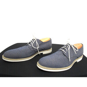 Public Opinion Blue Canvas Oxford Dress Shoes Men Sz 12 M